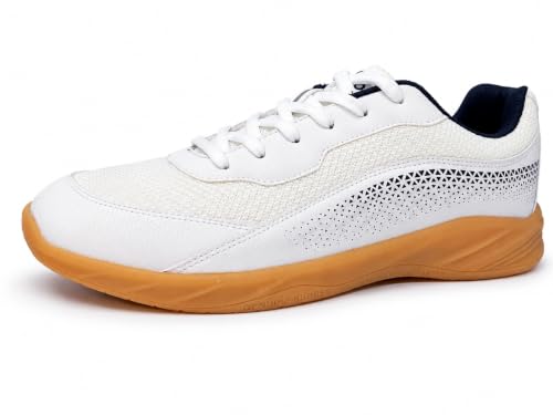 Image of ATHCO Mens Nimble Badminton Shoes for Men - Non-Marking, Anti-Skid Indoor Court Shoes | Lightweight, Breathable & Durable | Ideal for Squash, Volleyball, Basketball & Table Tennis