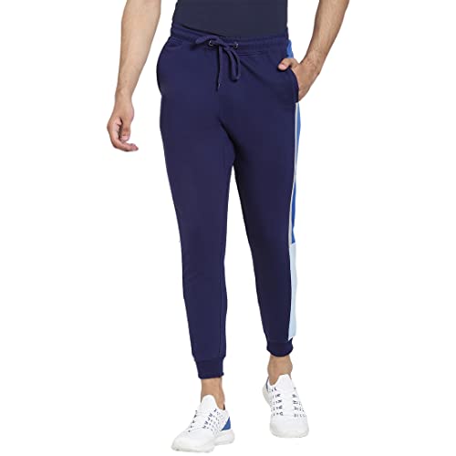 Image of Bewakoof Men's Cotton Regular Fit Joggers | Track pants for man | Lower for man | Trouser for men | Multipurpose | Mens Lower Activewear | Utility Pockets | Lightweight & Flexible Elastic Waist | Casual Joggers