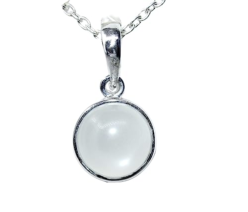 Pendentif pierre de lune en argent 925, le cadeau de Noël idéal pour femme