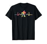 camiseta salsa El diseño de latido del corazón muestra a una pareja de baile de salsa latinoamericana en estilo acuarela teñido anudado. Se puede utilizar para un festival de salsa.