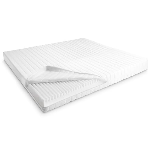 Sleezzz K16 - Colchón reversible de espuma fría, 7 zonas, dureza H2+H3, funda de microfibra lavable (140 x 200 cm)