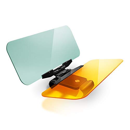 TruViz Car Sun Visor Extender | 2 in 1 Anti Glare Sun Blocker Extension for Car, Truck, and SUV | Universal Day and Night Protection (Black)