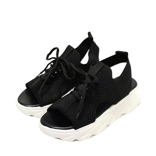 Chaussures de marche décontractées bout ouvert confort d'été pour femme active