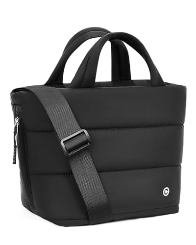 Image of CHOLISS Small Puffer Tote Bag for Women - Quilted Crossbody Bags, Puffy Nylon Satchel Travel Handbags