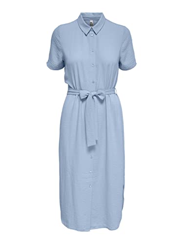 JdY Damen Jdyrachel S/S Midi Dress Wvn Kleid, Cashmere Blue, M EU