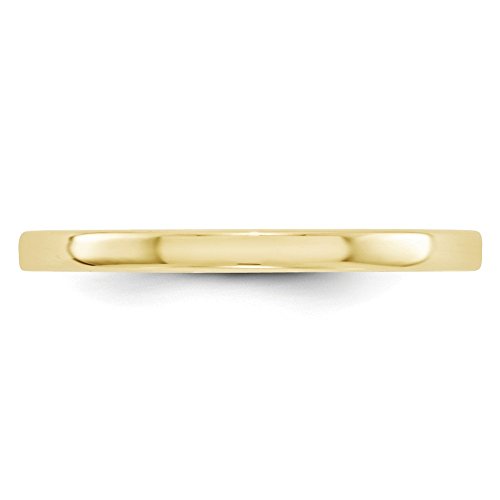 Solid 10k Yellow Gold 2mm Flat Wedding Band2