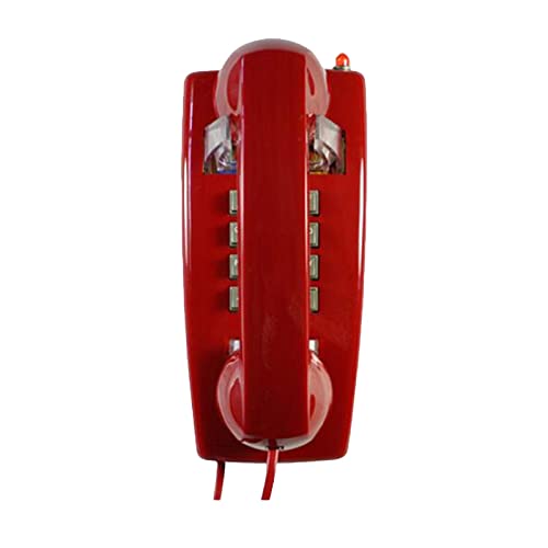 Téléphone mural vintage rouge pour ne plus manquer d'appels dans le bruit