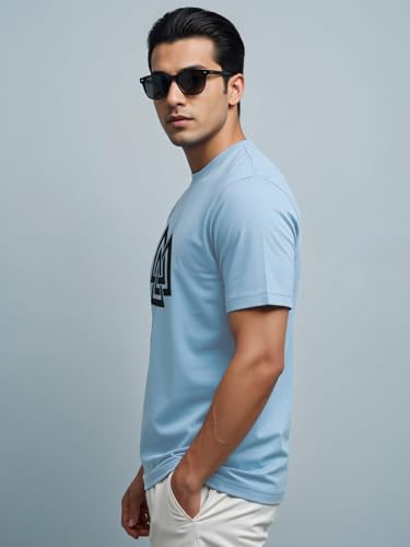 Image of ADRO Men's 100% Cotton Regular Fit T-Shirt