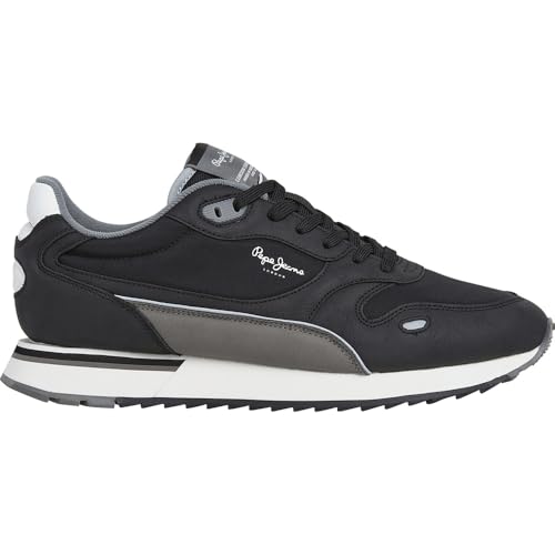 Pepe Jeans Tenis Bexley South M para Hombre, Black, 42 EU