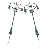 Accesorios para muebles de casa de muñecas: la mini farola modelo village path lantern presenta un tamaño compacto para el uso de su mini casa. calidez y de vida diaria.