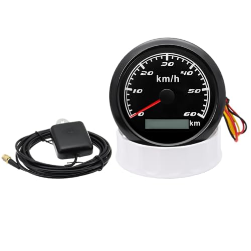 85mm GSP Xs[h[^[  {[gp 12V 24V Aeit 7FobNCg sv 0~200KMH Xs[hQ[W fW^Xs[h[^[(GPS 60KMH BN)