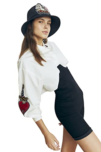 Mono de mezclilla para mujer estilo overol liso marca Trendyol
