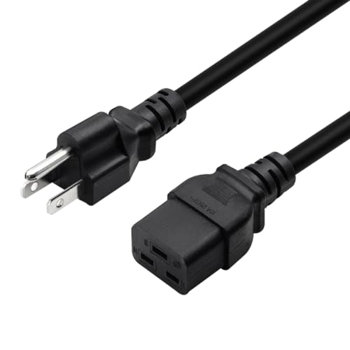 Strhowill 3.2ft/1M Nema 5-15P to IEC320 C19 Power Cable