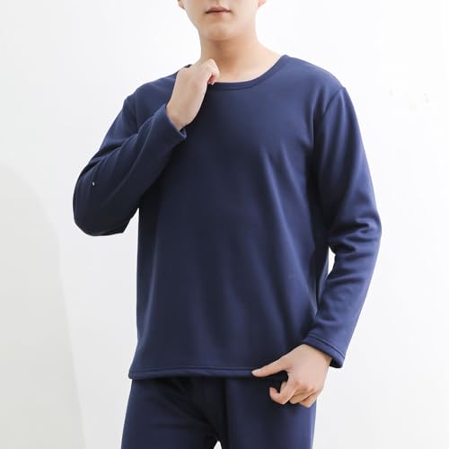 Men's Thermal Shirt Fuzzy Fleece Lined Baselayer Top Warm Underwear Top Comfy Long Sleeve Winter Base Layer Shirt2