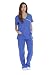 Just Love Women's Scrub Sets/5 Pocket Medical Scrubs Uniforms (Mock Wrap), Royal Blue With Lime Trim, Medium