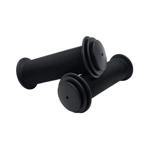 BlingKingdom 2pcs Non-Slip Soft Rubber Cycling Grips for Universal Mountain Folding Bikes Scooters Balance Bikes (Black)