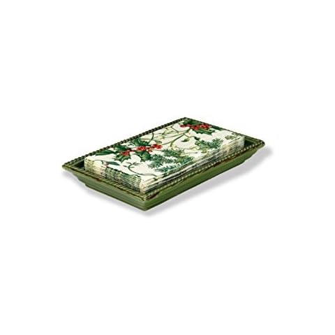 October Hill Ceramic Guest Towel Caddy/Tray Cover