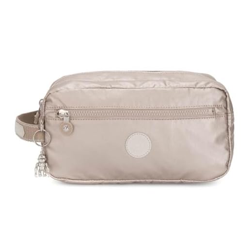 Kipling Agot, Borsa da toilette, Argento (Metallic Glow)