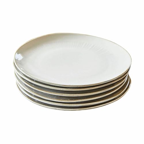 LOBERON Dessertteller 6er Set Périers, Handgetöpferte Optik, Feines...