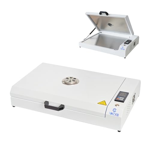 Dual-Side Heating DTF Oven Curing Dryer - Professional 13.4 x 19.3 DTF Curing Oven for A3/A4 Transfers | Fast Drying Even Heat for Vibrant Results (WHITE)
