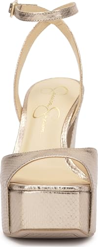 Jessica Simpson Women's Lirio Platform Sandal, Champagne, 92
