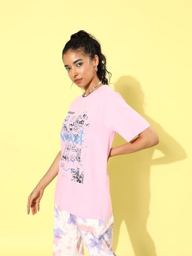 Image of Dillinger Blue Graphic Oversized T-Shirt