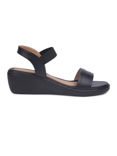 Image of Liberty LDF-22 Women Casual Sandal With PU Upper | PU Sole Sandal For Women | Stylish Wedge Heel Elastic Sandal For Women | Trendy Design Women Sandal