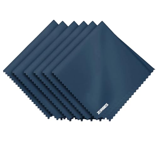 Image of ZORBES 6 Pack Microfiber Cleaning Cloths 5.9x7 in Soft for Lens
