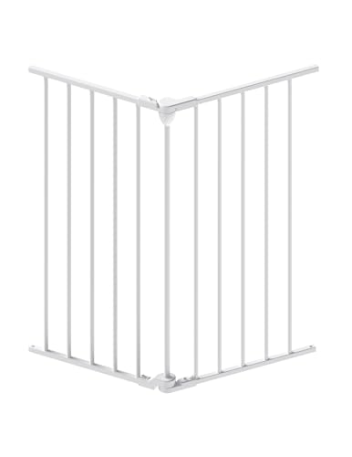 Image of BABELIO 26-28.5 Inch Baby Gate, Auto-Close Metal Pet Gate for Small Stairs and Doorways, Gray