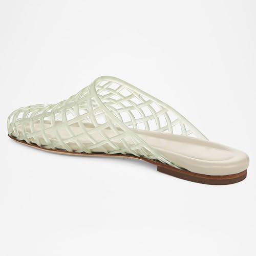 Image of Women's Red Jelly Mesh Slides, Comfortable Flat Slip On Sandals, Casual Summer Beach Slippers