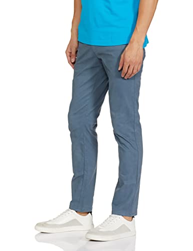 Image of Marks & Spencer Mens Solid Mid Rise Slim Fit Chinos