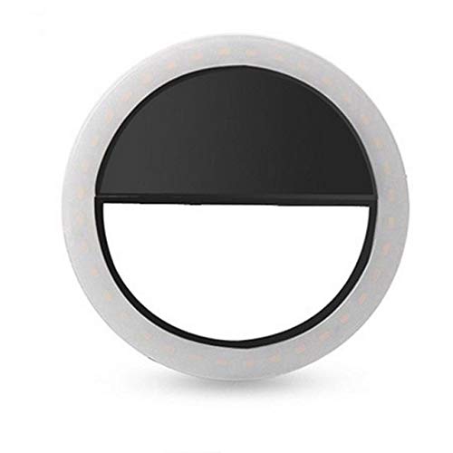 Alloet Black Portable Selfie Ring Light For Mobile Phone Led Flash Fill Selfie Light Lamp Camera For Universal Photography Spotlight