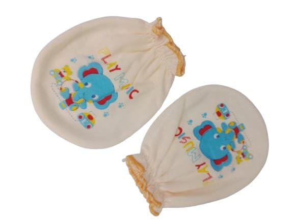 ANKIMA Baby Cotton Mittens Multicolour Combo Pack of 4 (3-6 months) 2