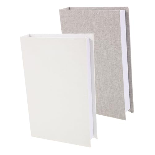 TOPPERFUN Rustic Fake Book Decor 2pcs Bookshelf Ornament Simulated Book Models Home Decor Bookshelf Adornment