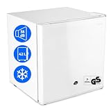 MEDION Mini frigorifero con serratura e vano freezer 42 L, silenzioso piccolo frigorifero per ufficio hotel minibar campeggio gaming, bevande alimenti ghiaccio, porta reversibile, MD 370001 bianco
