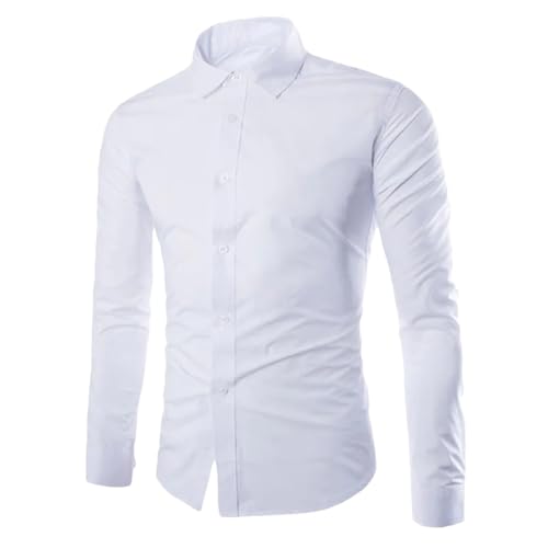 Chemise d'été pour homme blanche à manches longues idéale pour les terrasses