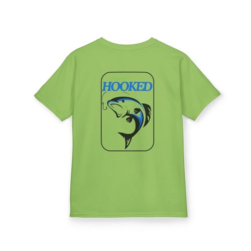 Gone Fishin', Hooked Kids Fishing Tee Front and Back - Hooked on Fishing Design for Young Fishers4