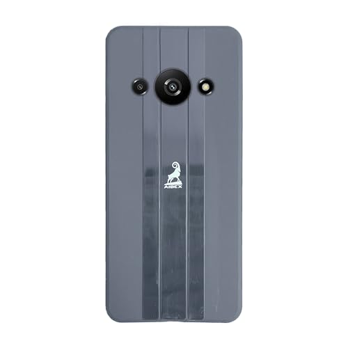 Image of AIBEX Sleek Back Cover Case Compatible for Xiaomi Redmi A3 (2024) with Camera Guard and Diamond Finish (Gray)