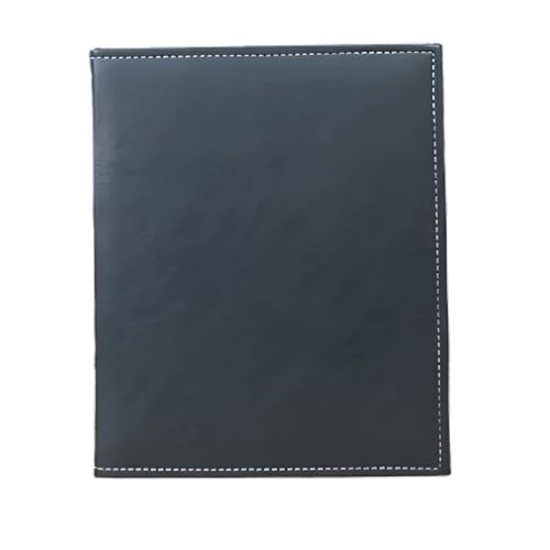 DIZLAS メニューブック A4 (40ポケット) メニューファイル ハードタイプ クリアファイル 高級 PUレザー (ブラック 40ポケット)