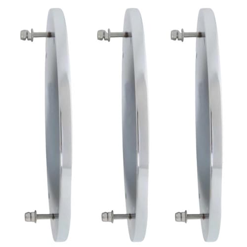 3pcs Logo Name Emblem Badge Plate Custom CNC Aluminum 6061 Fit for Peterbilt Hood Accessory Grille Fender (Blue)