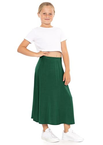 Image of STRETCH IS COMFORT Girls Skirts Flowy A Line Knee Length and Ankle Length | Elastic Waist, Kids School Skirt, Girls Maxi Skirt, Black Skirt For Girls, Faldas Para Ninas, Girls Long Skirt, Long skirts