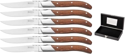 Blackwell Laguiole Lot de 6 couteaux à steak en bois de rose