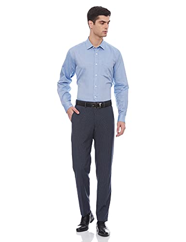 Image of Amazon Brand - Arthur Harvey Men's Regular Shirt (AH01-GTZ-DOB-C100 Blue1 40)