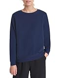 Weintee Women's Petite Sweatshirts Size Petite Length L Navy