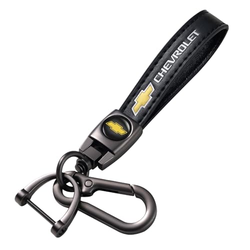 AutoUS Leather Car Keychain for Car Key Chevy Malibu Camaro Trax Traverse Sonic Cruze Volt Equinox Spark Chain Fob Accessories for Men and Woean rea 01