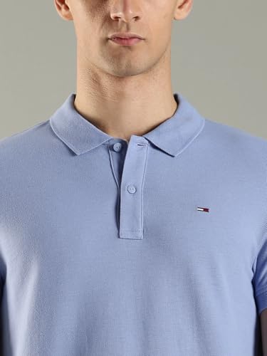 Image of Solid Slim Fit Cotton Polo T-Shirt
