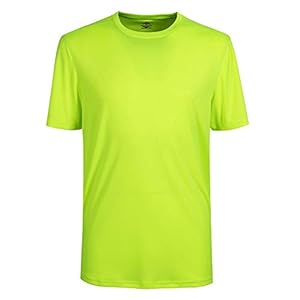 Mens Quick Dry Fit Mositure Wicking Athletic Performance T Shirt -Crewneck Outdoor Activewear Tops