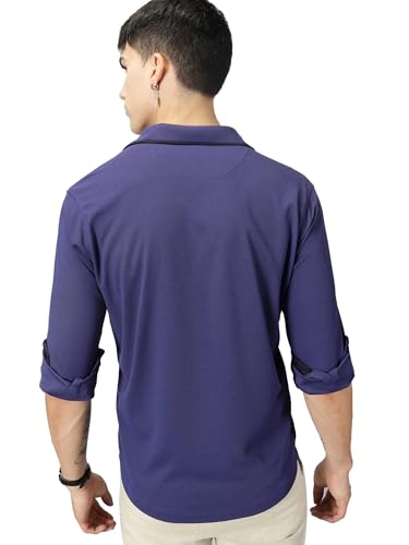 Image of STELLERS Men's Premium Full Sleeve Shirt | Feather Touch Feel| Regular Fit| Odour Resistant| Anti-Static| Wrinkle Free| Quick Dry | Stretchable| Lightweight| Sweat-Proof