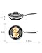 FogDream 8 Inch Non Stick Frying Pans, Stainless Steel Skillet with Tempered Glass Lid Tri-Ply Stainless Steel for All Cooktops, Dishwasher & Oven-Safe Cooking Pan, Stay-Cool Handle, Silver