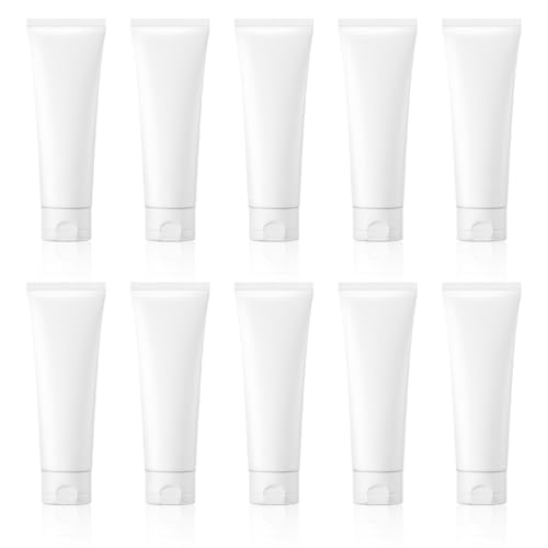 apvok 10-Pack Empty Squeeze Bottles,Travel Containers with Flip Caps 50ml